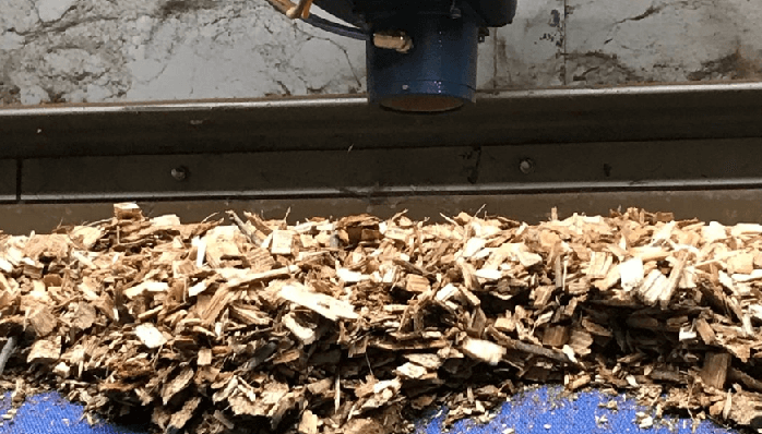 Ejemplo de lector de humedad en la biomasa