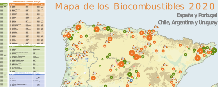 Mapa de los biocombustibles